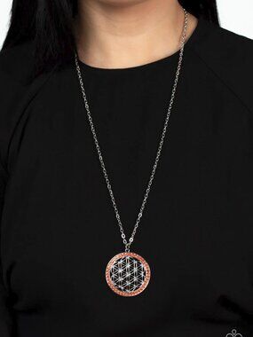 Paparazzi Jewelry Accessories - Tearoom Twinkle - Orange Necklace - Vintage